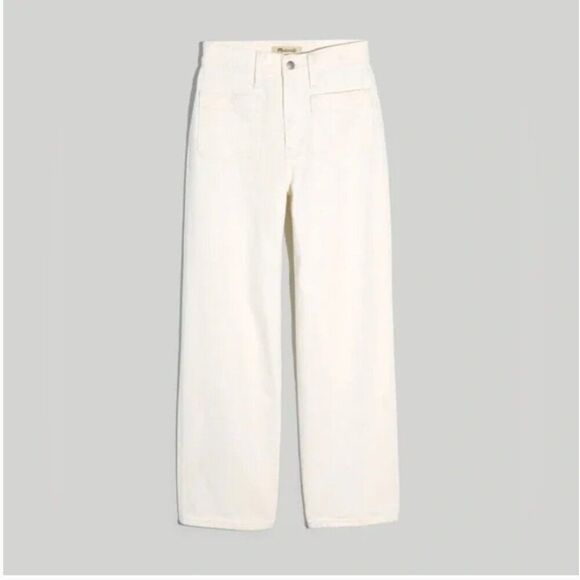 Madewell The Perfect Vintage Wide-Leg Jean in Tile White: Patch Pocket Edition - Picture 1 of 14